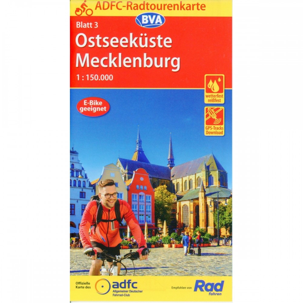 3 Cykelkarta Tyskland Ostseeküste-Mecklenburg 1:150.000